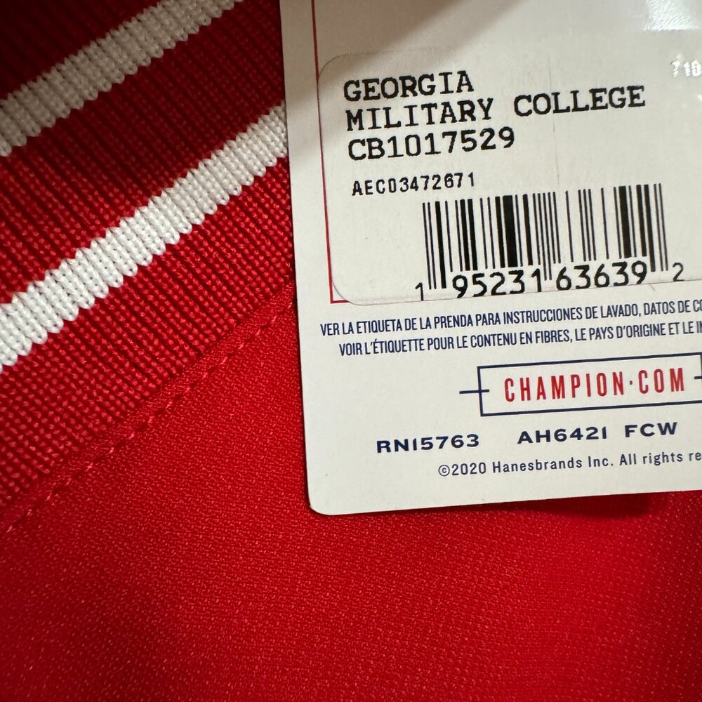 Champion Vintage GMC Georgia Military College Bulldogs V-Neck Sweatshirt Mens - Picture 12 of 13